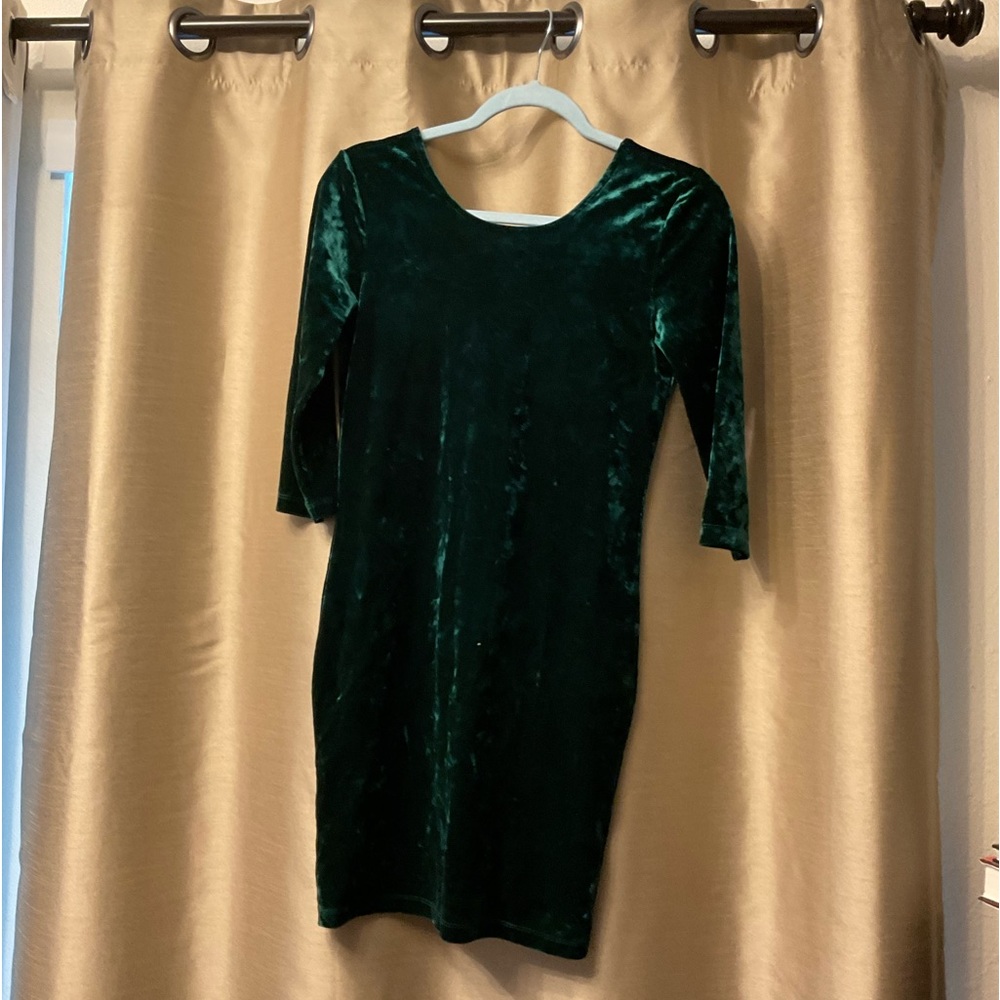 Green Velvet Dress